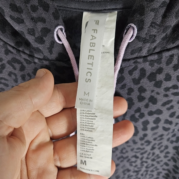 FABLETICS | Forever Fleece hooded cheetah print onsie - Picture 7 of 10